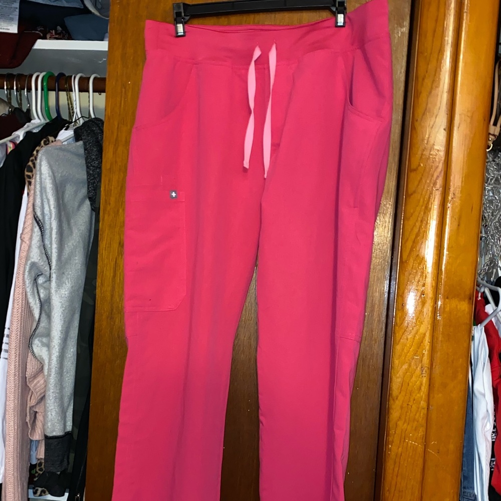 Figs hot pink kade pants